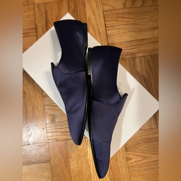 The Row Alys Satin Slipper in Navy - Size 38 - Picture 5 of 7